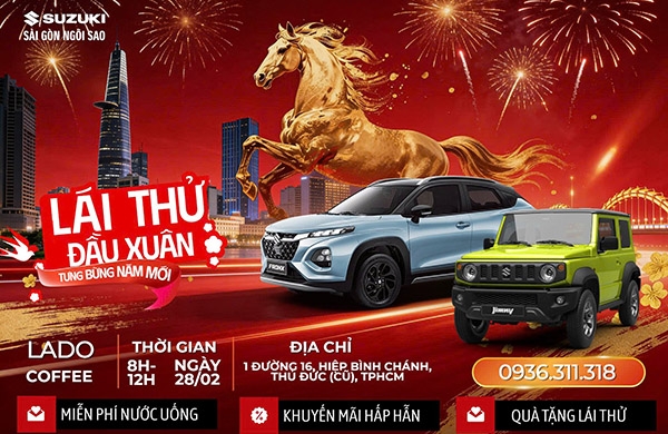 SỰ KIỆN LÁI THỬ VÀ TRẢI NGHIỆM Ô TÔ SUZUKI THÁNG 2-2026