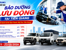 CHƯƠNG TRÌNH BẢO DƯỠNG LƯU ĐỘNG SUZUKI TẠI TIỀN GIANG 21-23/05/2026