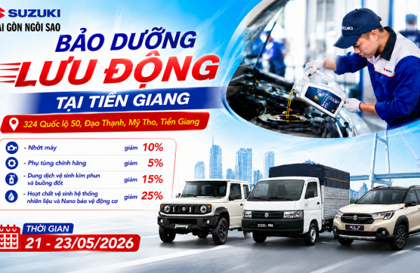 CHƯƠNG TRÌNH BẢO DƯỠNG LƯU ĐỘNG SUZUKI TẠI TIỀN GIANG 21-23/05/2026