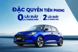 ƯU ĐÃI GIỚI HẠN DÀNH CHO 100 KHÁCH HÀNG ĐẦU TIÊN MUA XE SUZUKI SWIFT 2025