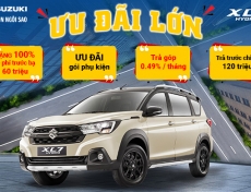 THÁNG 8-2025 : ƯU ĐÃI 100% LỆ PHÍ TRƯỚC BẠ LÊN ĐẾN 60 TRIỆU ĐỒNG KHI MUA SUZUKI XL7 HYBRID