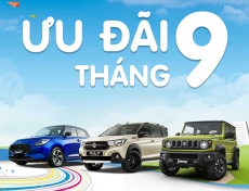 THÁNG 9-2025 : ƯU ĐÃI DÀNH RIÊNG CHO CÁC DÒNG XE DU LỊCH SUZUKI KHI MUA XE NGAY TRONG THÁNG