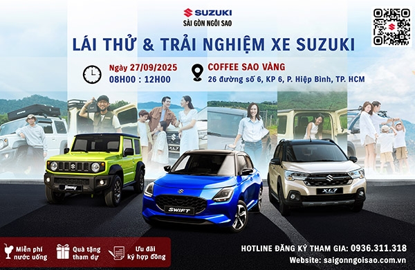 SỰ KIỆN LÁI THỬ VÀ TRẢI NGHIỆM Ô TÔ SUZUKI THÁNG 9-2025