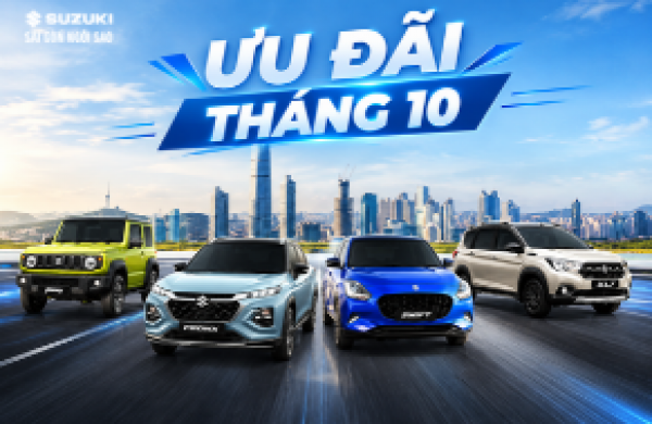 Ưu đãi Suzuki tháng 10/2026 - Đồng hành từ gia đình đến kinh doanh