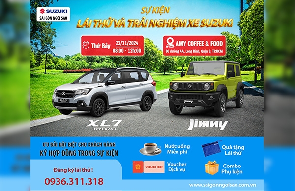 SỰ KIỆN LÁI THỬ VÀ TRẢI NGHIỆM Ô TÔ SUZUKI THÁNG 11-2024