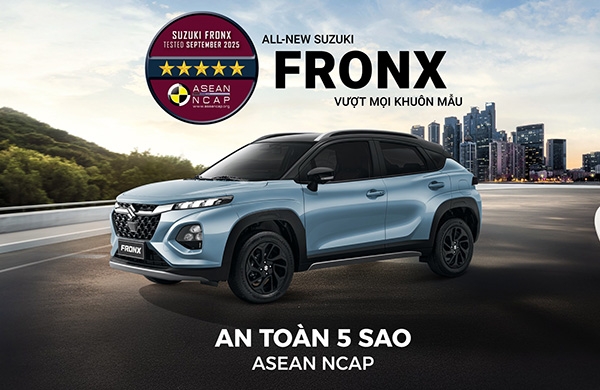SUZUKI FRONX ĐẠT CHUẨN 5 SAO ASEAN NCAP - DẪN ĐẦU PHÂN KHÚC VỀ CÔNG NGHỆ AN TOÀN