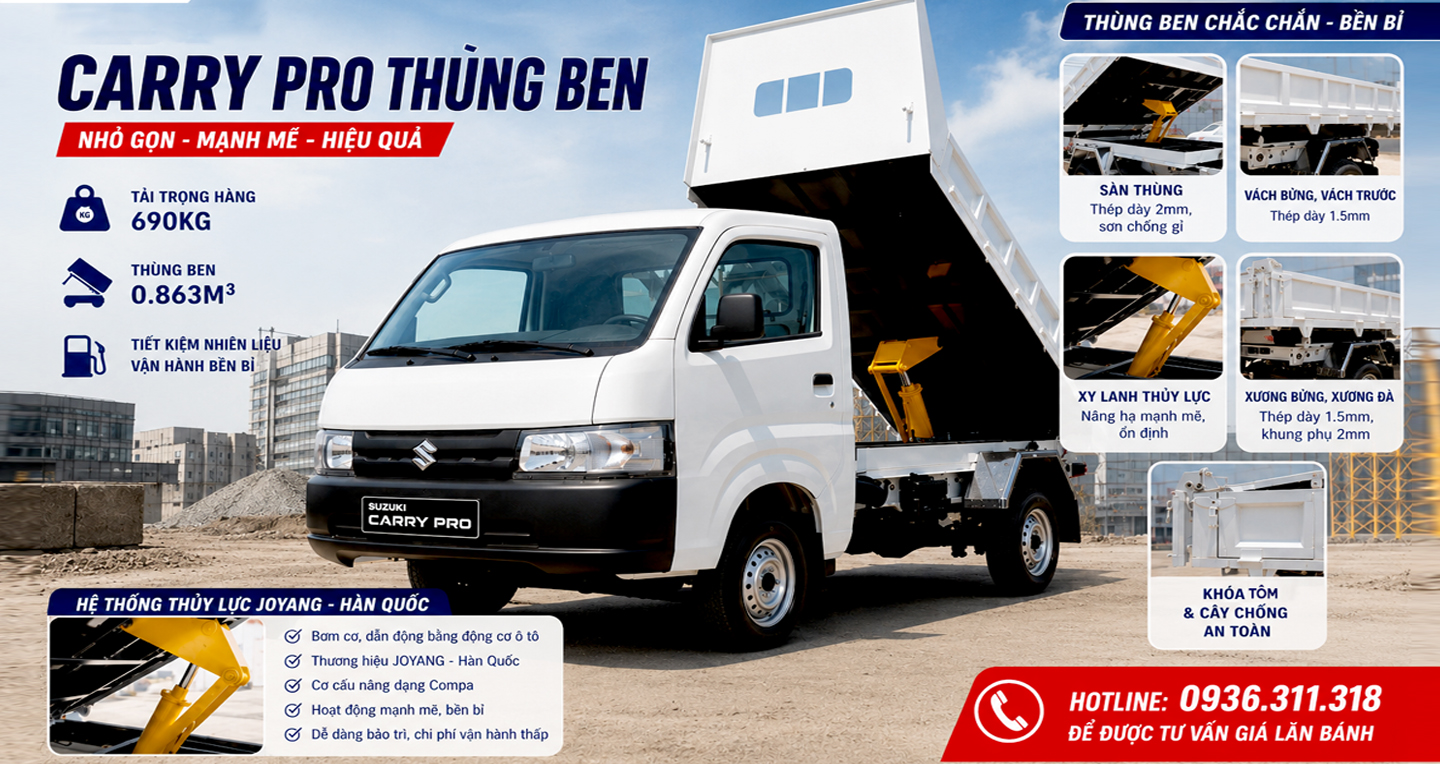 Xe tai suzuki carry pro ben