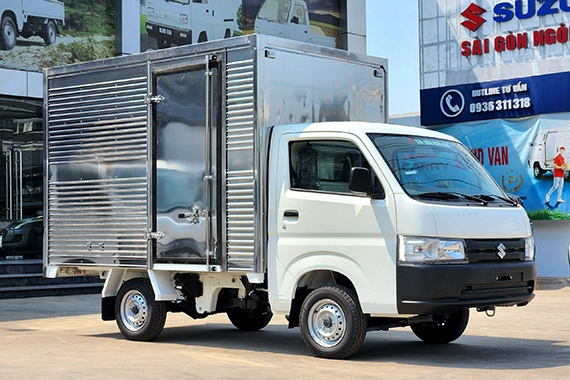 Xe Tải Suzuki Carry Pro Lắp Ráp - Thùng Kín Inox Cửa Hông